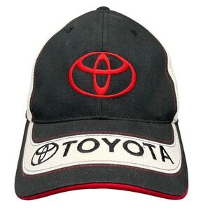 Toyota Racing Logo Hat Adjustable Hook Loop Strap Baseball Cap OS Mens